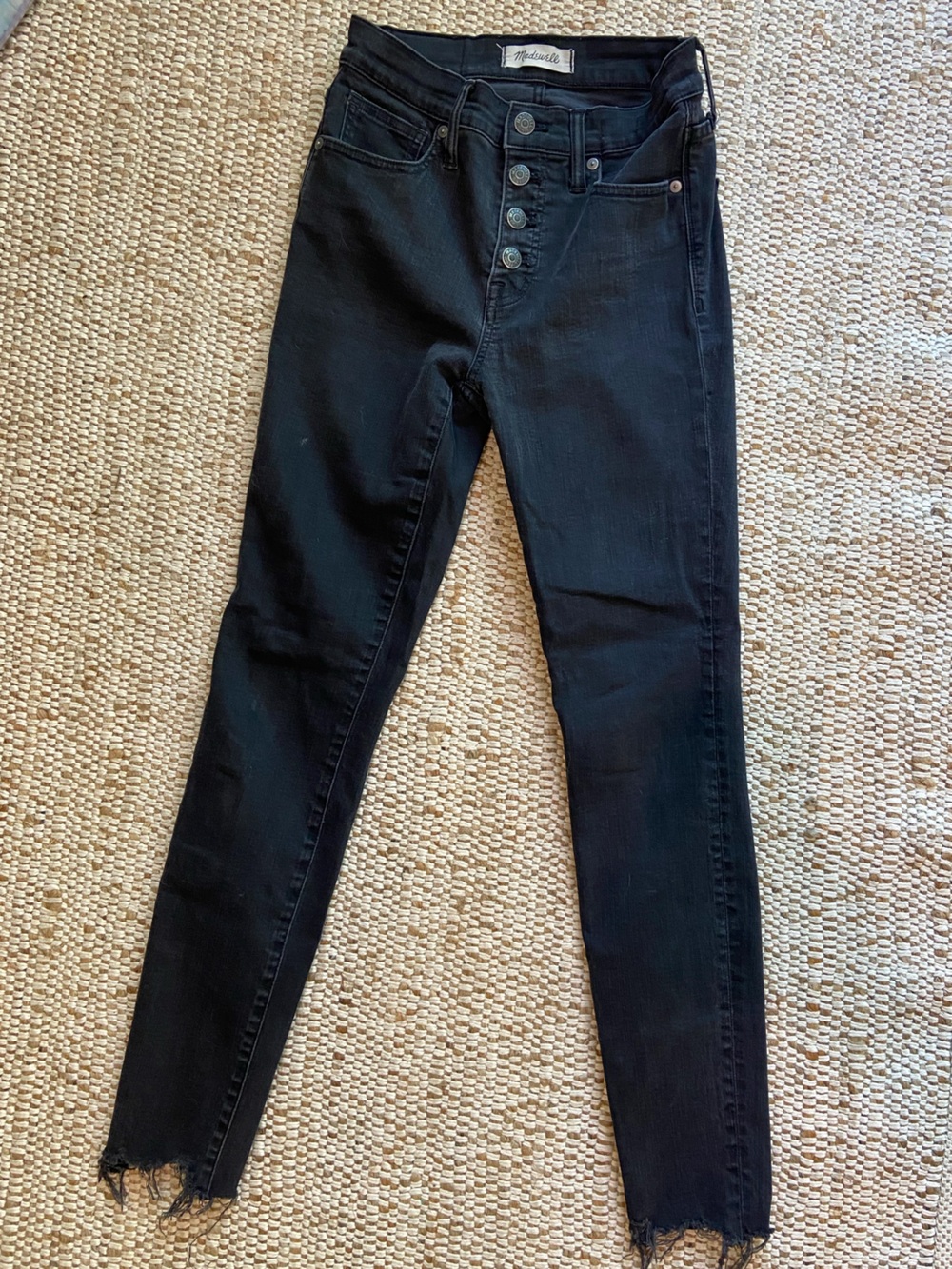 Madewell Black Skinny Button-Fly Jeans High-Rise